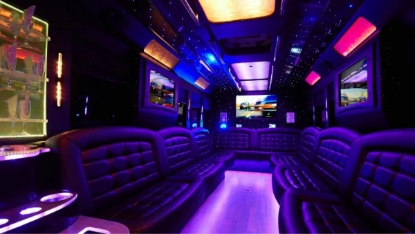 Ford Limousine party bus interior.