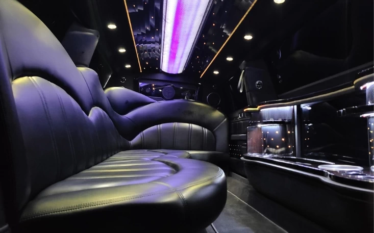 Stretch Lincoln Limo Interior.